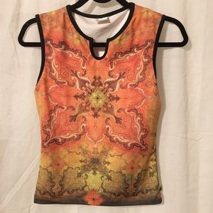 So Sporty Lined Mandala Pattern Yoga/Running Top